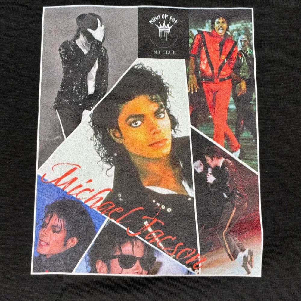 Port & Company Michael Jackson MJ Club Youth XS 5-6 Black Graphic T-Shirt